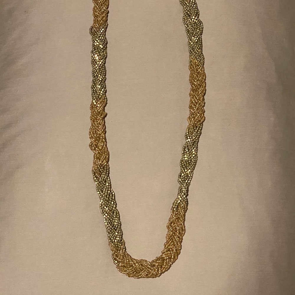 Beaded braided necklace